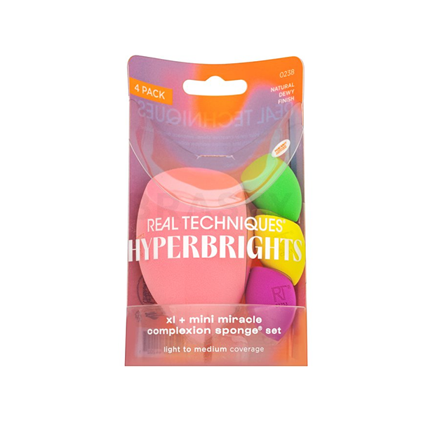 Real Techniques Hyperbrights Miracle Complexion Sponge Applicator Set комплект гъбички за жени | monna.bg