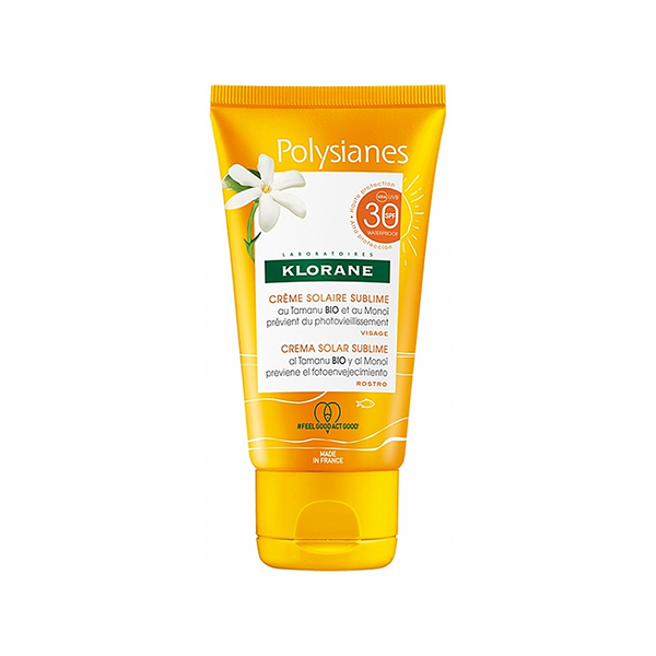 Klorane Polysianes Solar Sublime Face Sun Cream слънцезащитен крем spf30 за жени | monna.bg