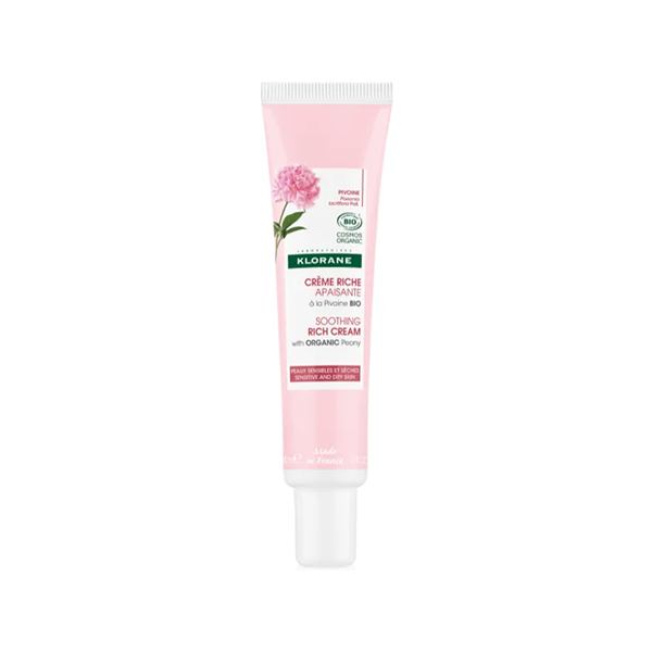 Klorane Soothing Rich Cream With Organic Peony успокояващ крем за чувствителна и суха кожа за жени | monna.bg
