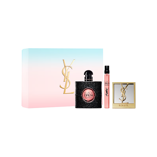 Yves Saint Laurent Black Opium подаръчен комплект с парфюмна вода 50мл и 10мл и огледало за жени | monna.bg