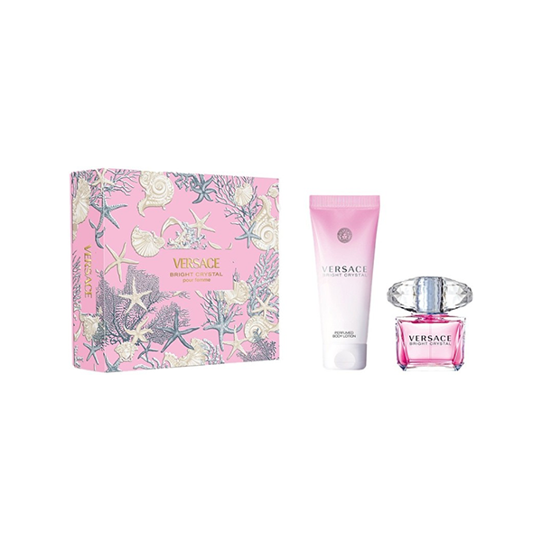 Versace Bright Crystal подаръчен комплект с тоалетна вода 90мл и лосион за тяло 150мл за жени | monna.bg