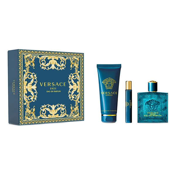 Versace Eros подаръчен комплект с парфюмна вода 100мл и душ гел 150мл за мъже | monna.bg