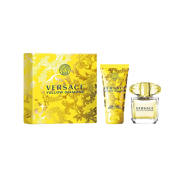 Versace Yellow Diamond подаръчен комплект с тоалетна вода 90мл и лосион за тяло 100мл за жени | monna.bg