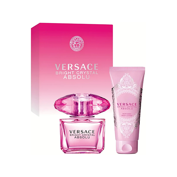 Versace Bright Crystal Absolu подаръчен комплект с парфюмна вода 90мл и лосион за тяло 100мл за жени | monna.bg