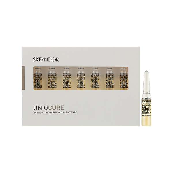 Skeyndor Uniqcure 8h Night Repairing Concentrate 7 x 2ml интензивно възстановяващ нощен концентрат за лице 7 ампули унисекс | monna.bg