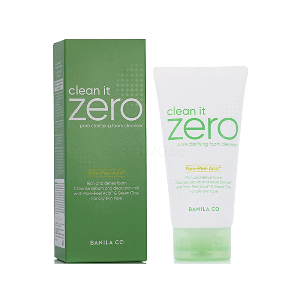 Banila Co Clean it Zero Pore Clarifying Foam Cleanser Cleansing Mousse почистваща пяна за лице унисекс | monna.bg