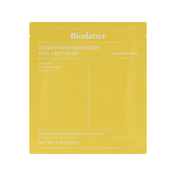 Biodance Radiant Vita Niacinamide Real Deep Mask хидрогелна маска с ниацинамид унисекс | monna.bg
