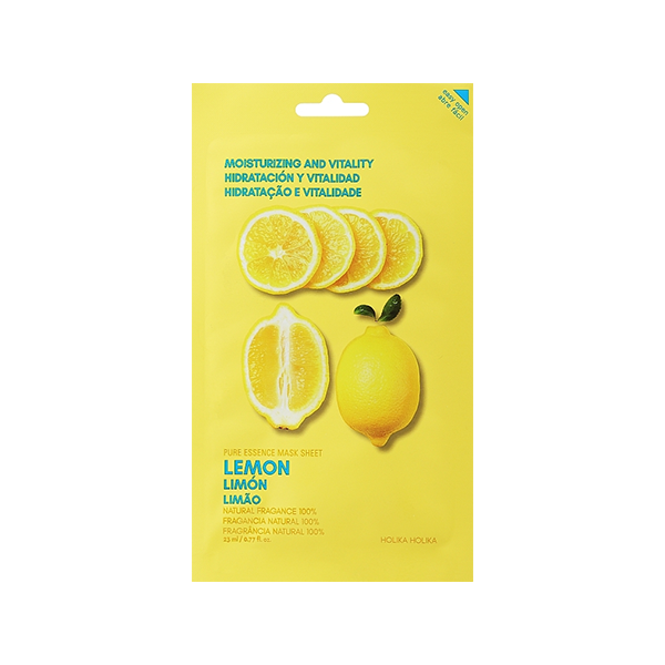 Holika Holika Pure Essence Mask Sheet Lemon тонизираща маска за лице с екстракт от лимон унисекс | monna.bg