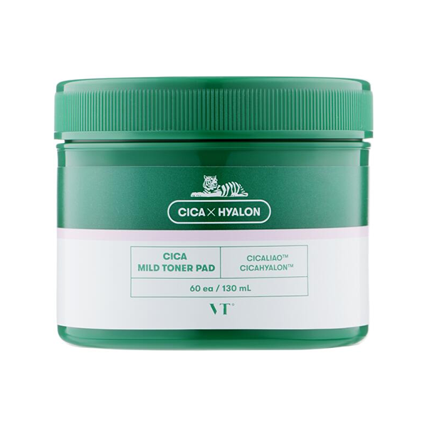 VT Cosmetics Cica Mild Toner Pad деликатни тонер тампони за лице с центела азиатика унисекс | monna.bg