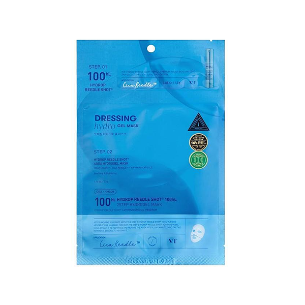 VT Cosmetics Hydrop Reedle Shot 100 hL 2Step Hydrogel Mask дълбоко хидратираща двуфазна хидрогелна маска с микроиглен серум унисекс | monna.bg