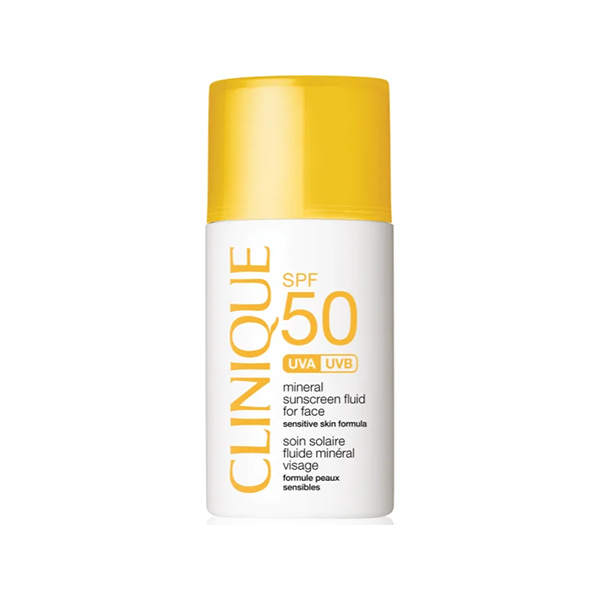 Clinique Mineral Sunscreen Fluid For Face SPF50 High Protection Sensitive Skin минерален слънцезащитен флуид за лице spf 50 унисекс | monna.bg