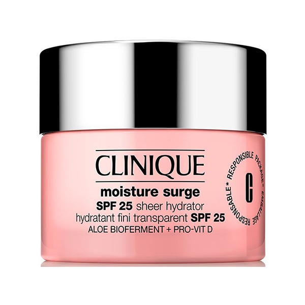 Clinique Moisture Surge SPF25 Sheer Hydrator дневен успокояващ и хидратиращ крем spf 25 унисекс | monna.bg