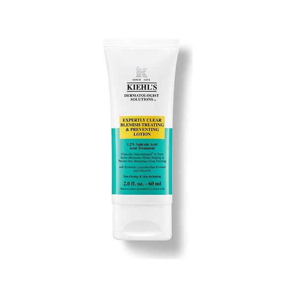 Kiehl's Expertly Clear Acne-Treating & Preventing Lotion хидратиращо средство за акне с 1,2% салицилова киселина и 2% ниацинамид, специално формулирано за премахване на акнето и предотвратяване на бъдещи обриви унисекс | monna.bg