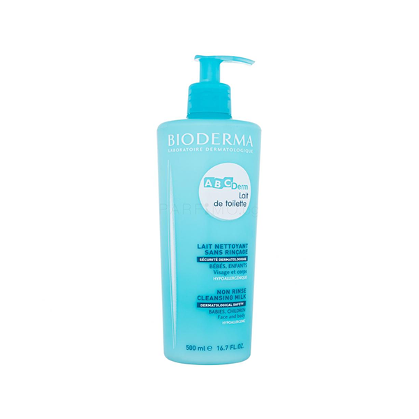BIODERMA ABCDerm Baby Non Rinse Cleansing Milk деликатен успокояващ и почистващ лосион за деца | monna.bg