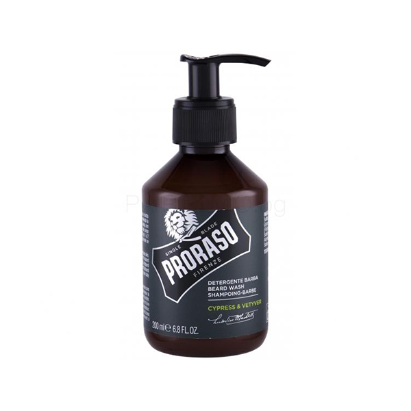 Proraso Cypress & Vetyver Beard Wash шампоан за брада с аромат на кипарис и ветивер за мъже | monna.bg
